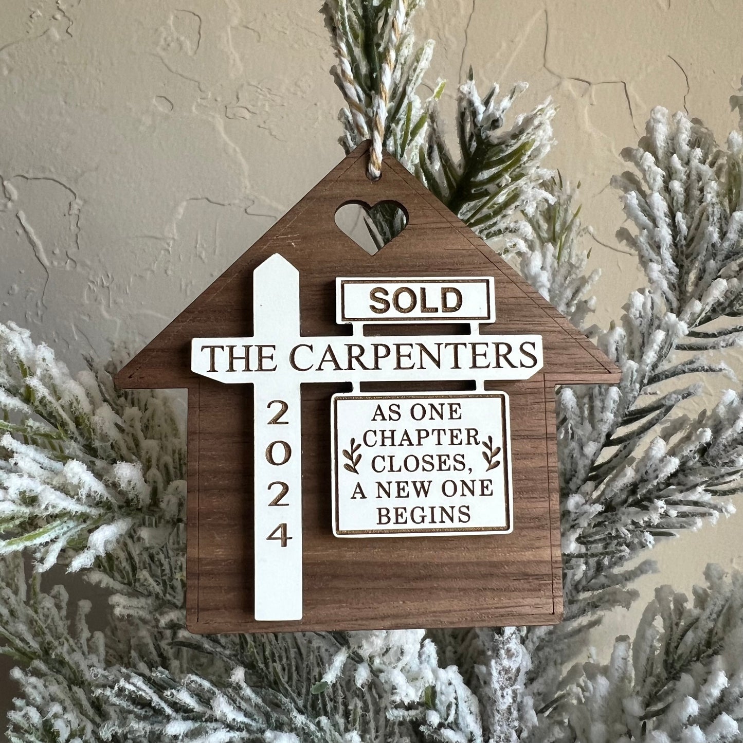 Christmas Ornament-House Sold Sign