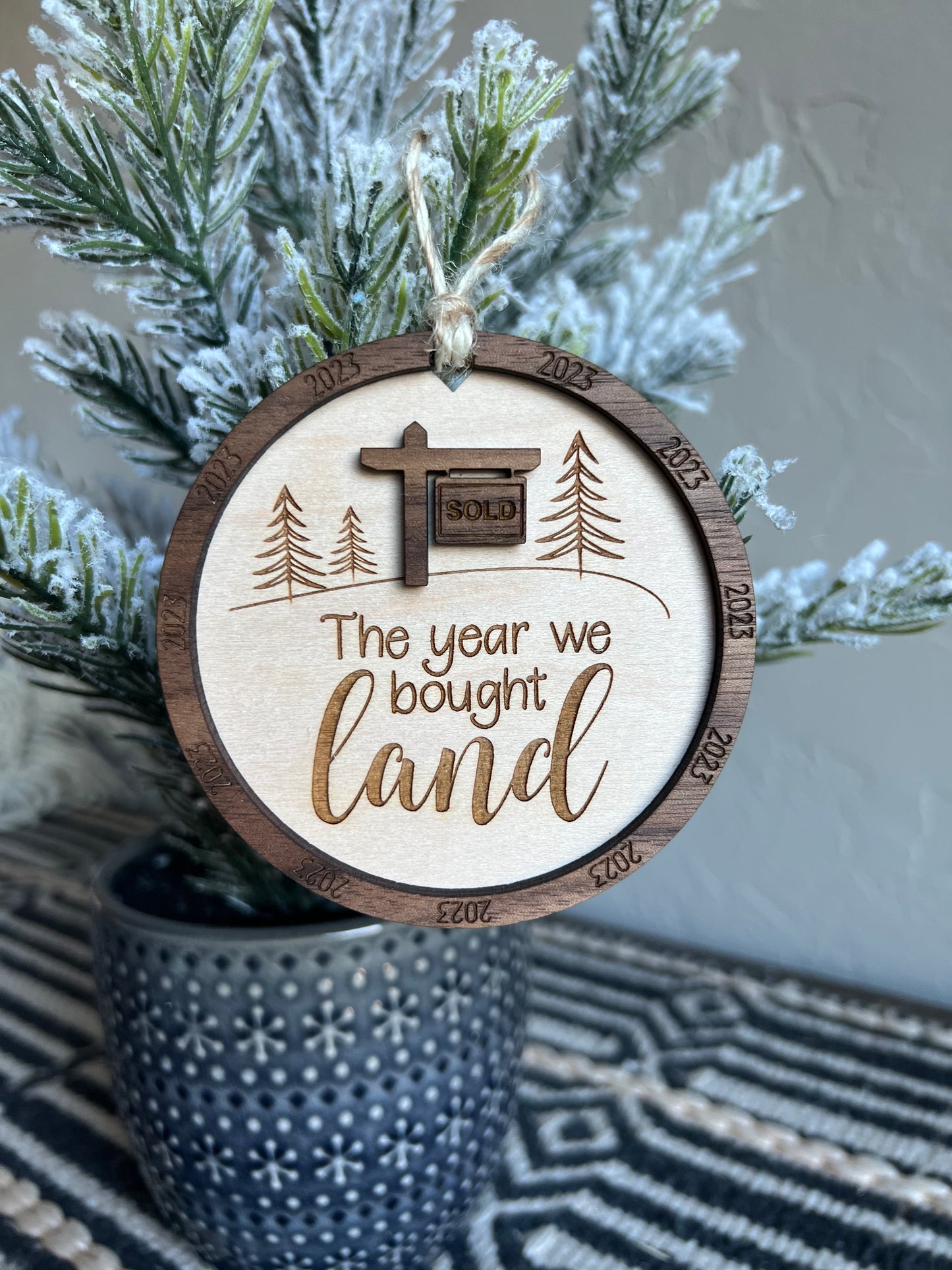 Christmas Ornament-The Year We Bought Land