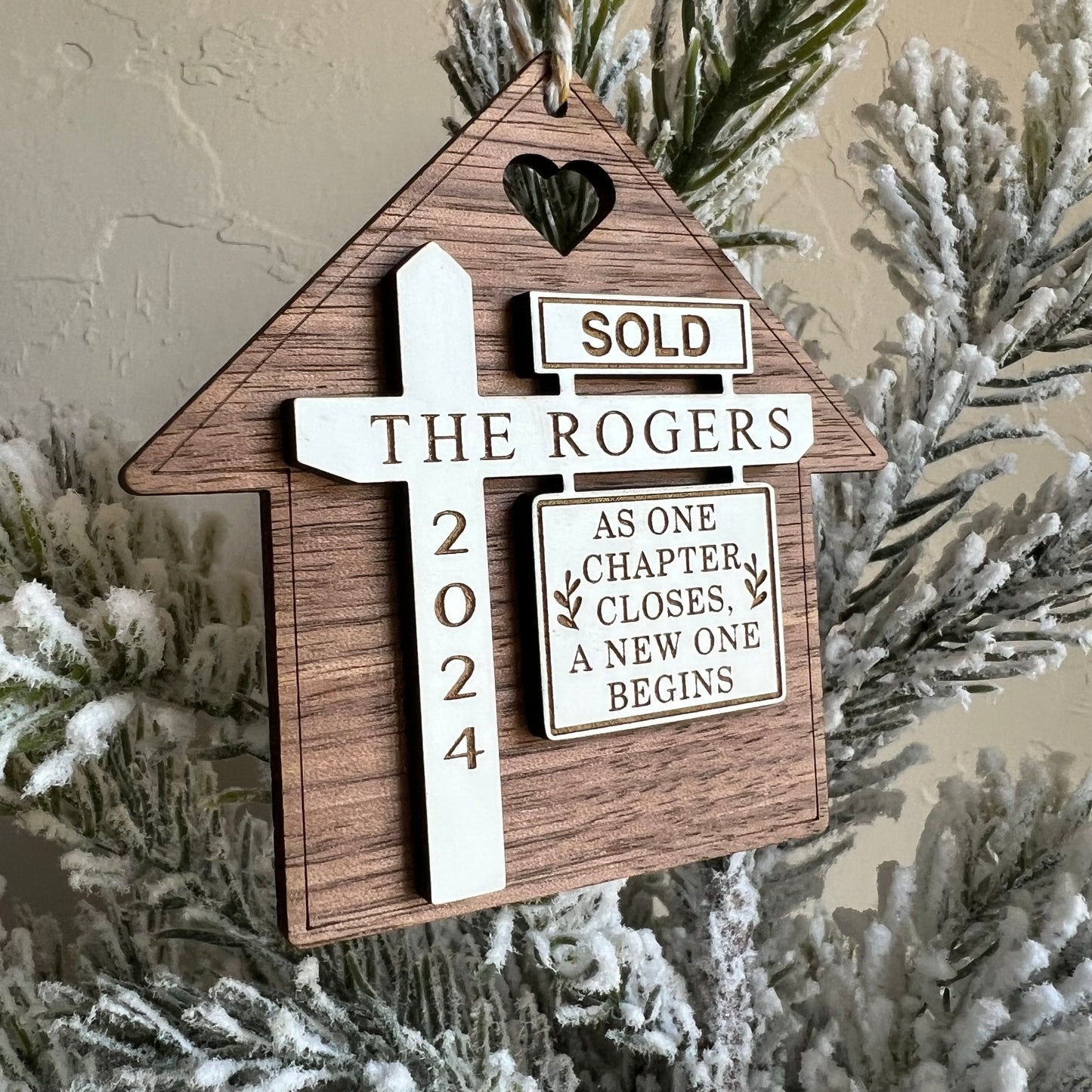 Christmas Ornament-House Sold Sign