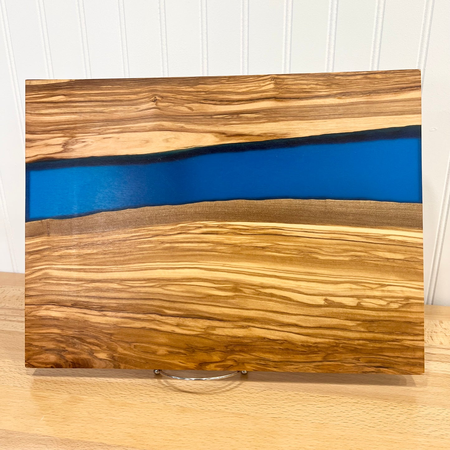 Olivewood/Blue Resin Board