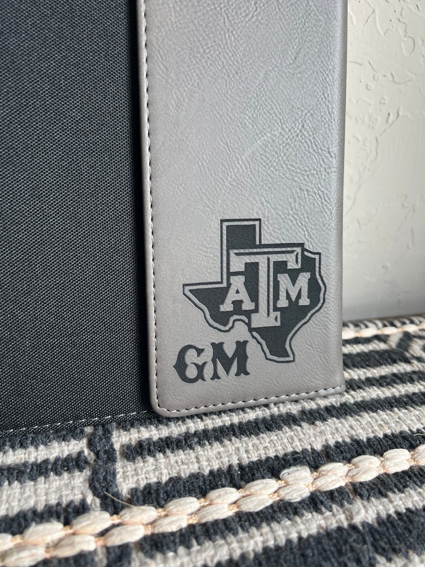 Leatherette / Canvas Portfolio with Notepad