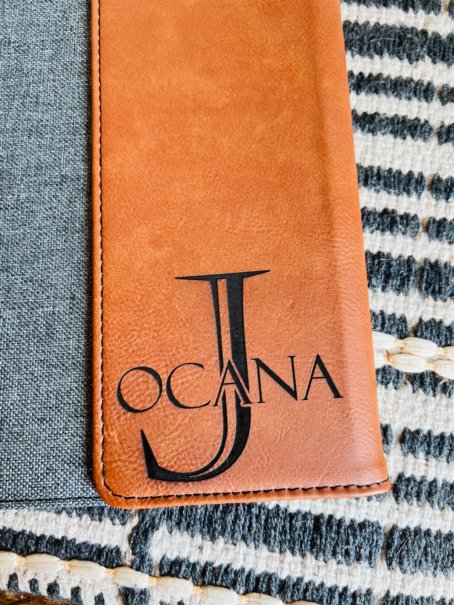Leatherette / Canvas Portfolio with Notepad