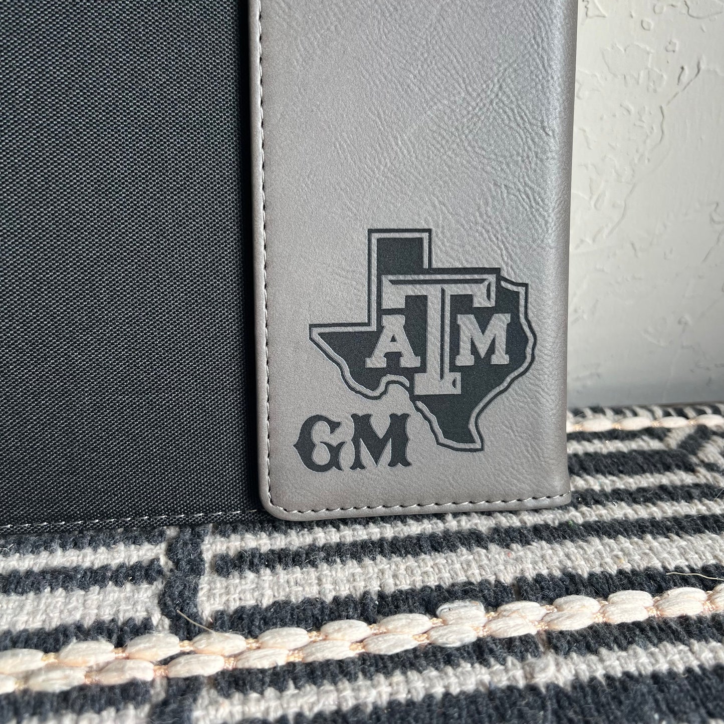 Leatherette & Canvas Portfolio with Notepad