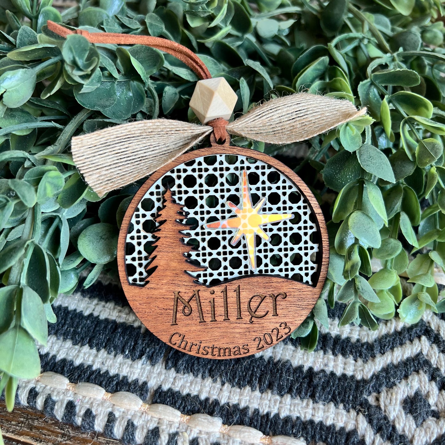 Christmas Ornament-Bright Star Custom Family Name