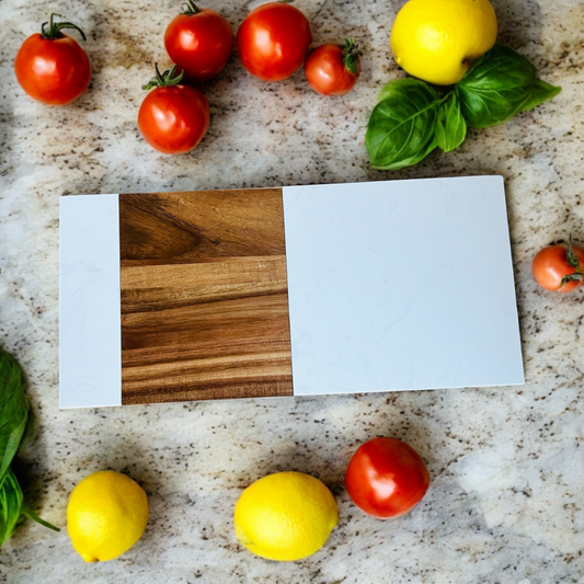 Marble/Acacia serving board