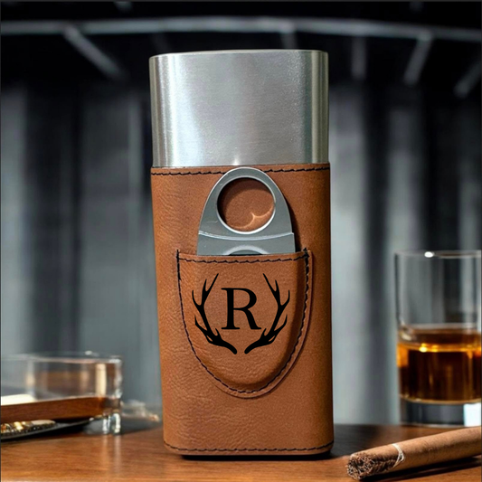 Leatherette Cigar Case with Cutter
