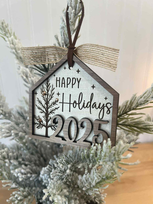 Christmas Ornament-Happy Holidays House