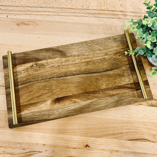 Acacia Wood Serving Tray-Small