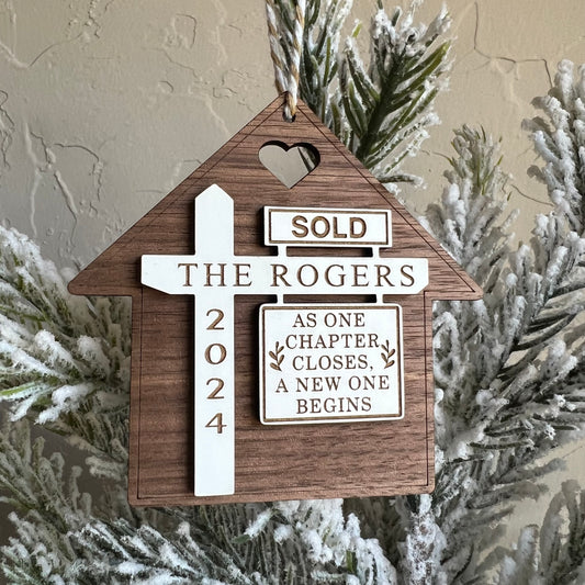 Christmas Ornament-House Sold Sign