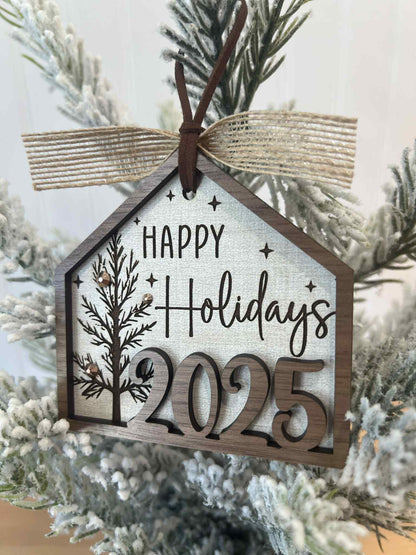 Christmas Ornament-Happy Holidays House