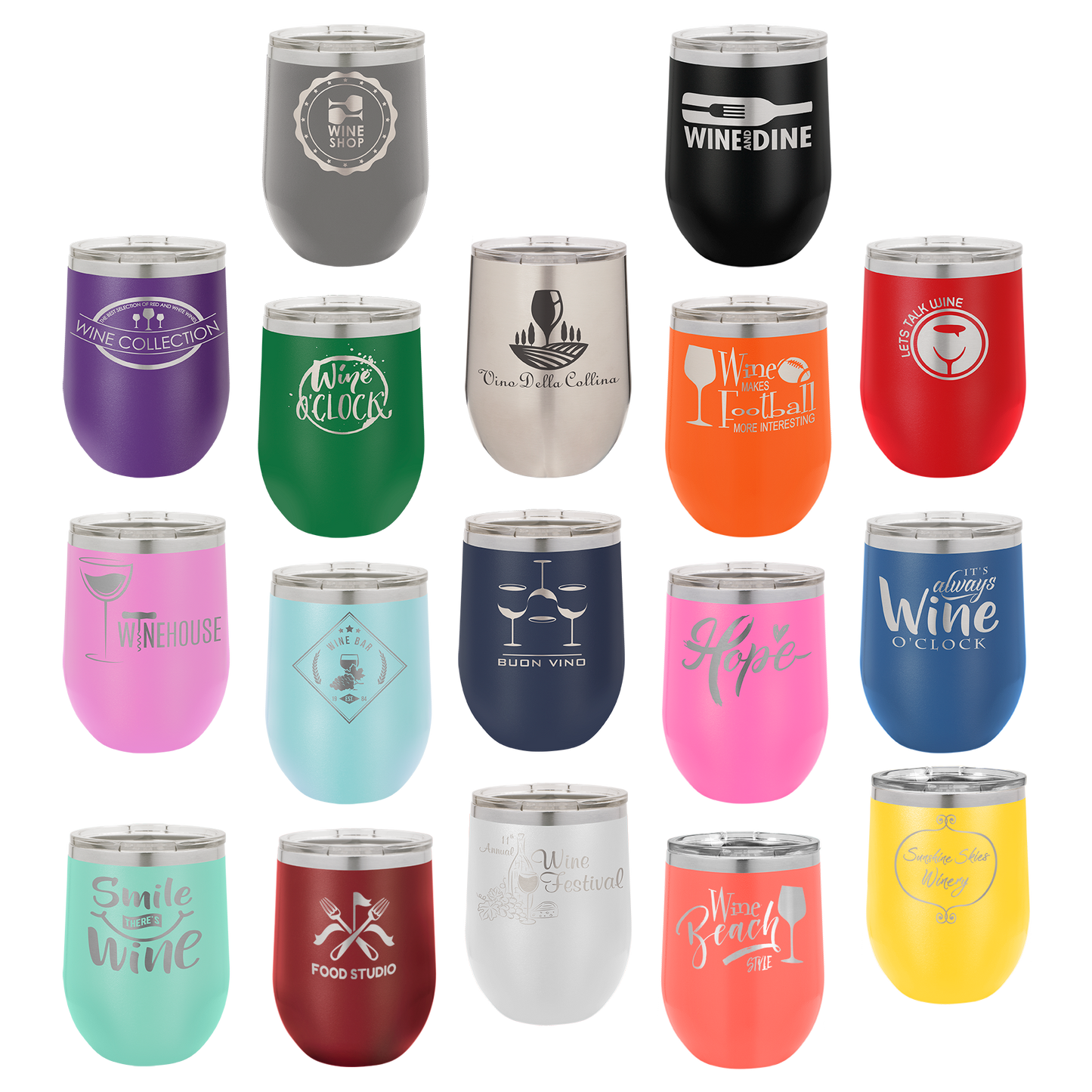 Custom Branded 12 oz Insulated Wine Tumbler