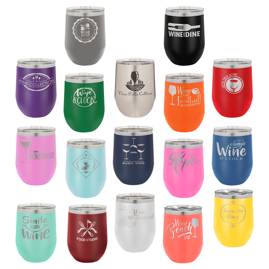 Custom Branded 12 oz Insulated Wine Tumbler