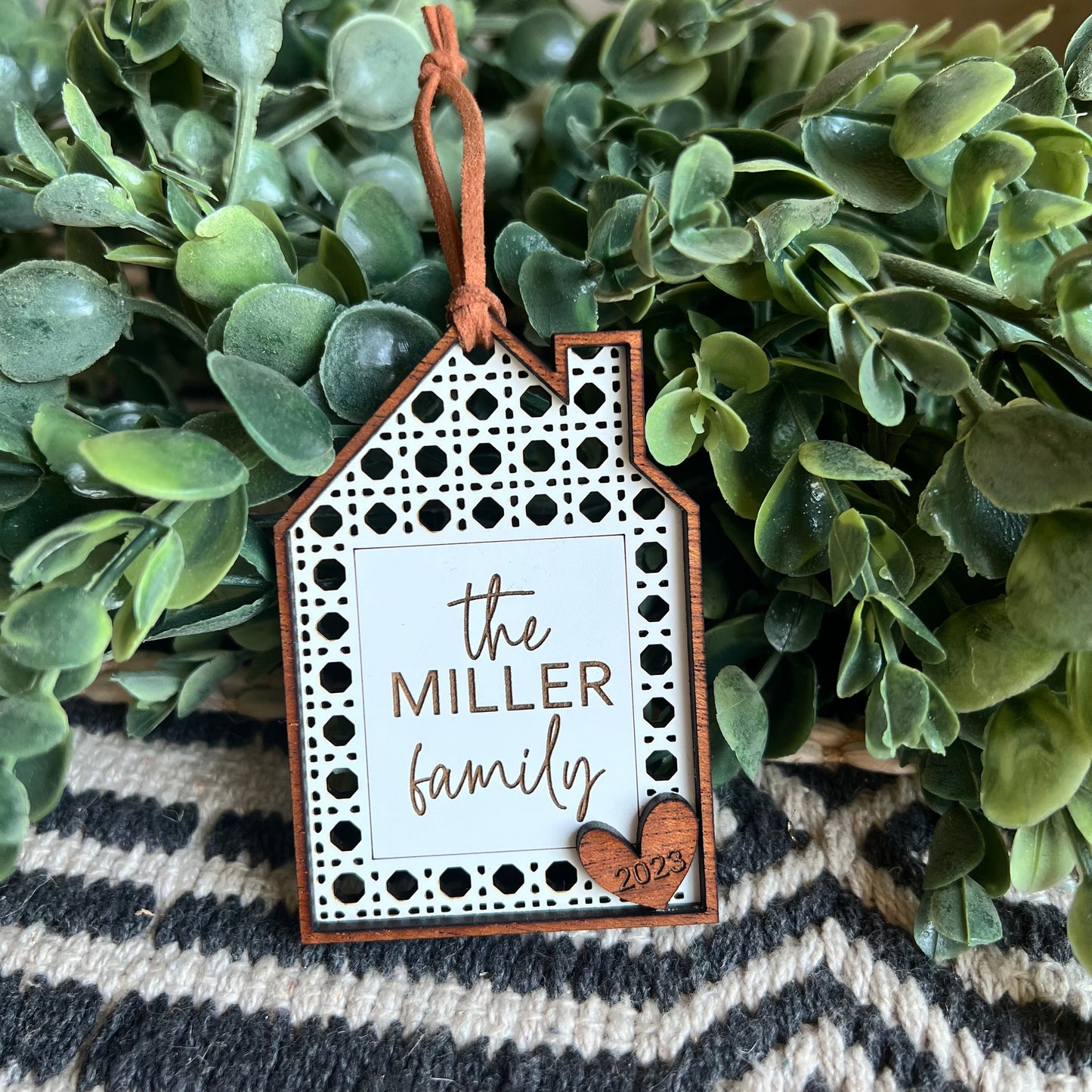 Christmas Ornament-Rattan House Custom Family Name