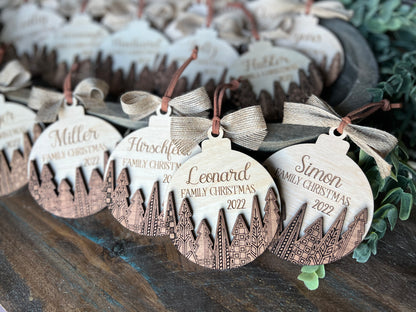 Christmas Ornament-Christmas Tree Custom Family Name