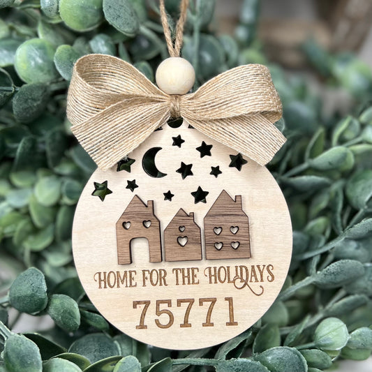 Christmas Ornament-Home for the Holidays Zip Code
