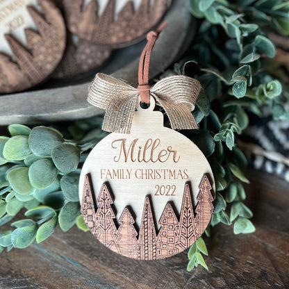 Christmas Ornament-Christmas Tree Custom Family Name